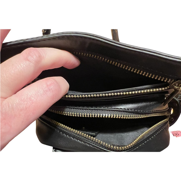 Black and Gold Studded Crossbody Bag - Picture 9 of 15